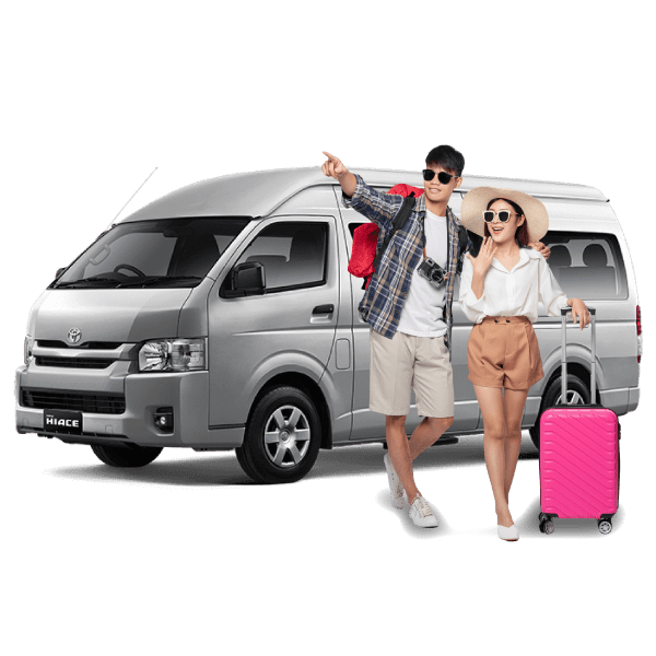 perjalanan dengan mobil hiace commuter